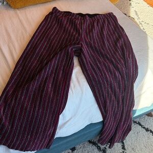 Sparkle Striped Wide-Leg Pants